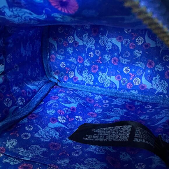 NWT Disney Parks x LOUNGEFLY The Little Mermaid Ariel Scene Mini Backpack RARE - Picture 9 of 10